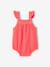 Baby girl's sleepsuit in cotton gauze raspberry pink 