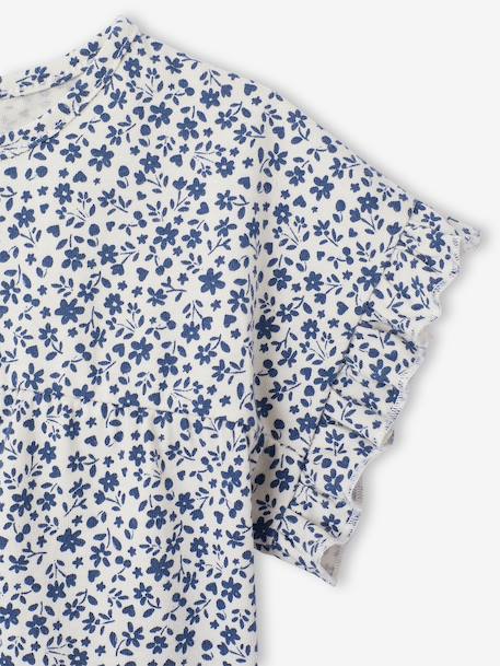 Fancy T-Shirt for Baby Girls ecru+navy blue 