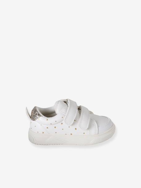 Trainers with touch 'n' close fastening for babies printed white 
