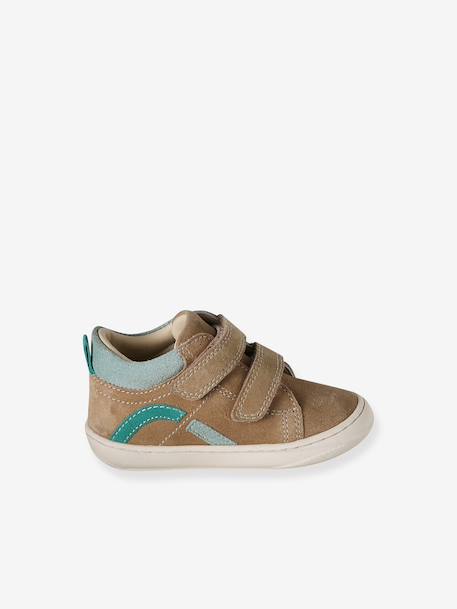 Pair of Soft Leather Boots for Babies, Designed for First Steps beige+blue+brown+electric blue+green+ocean blue+ochre+sage green+set beige+set brown+set green 