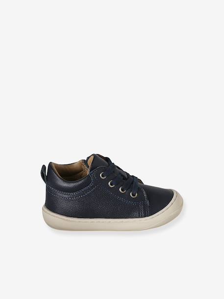 Soft Leather Lace-Up Boots, Designed for First Steps blue+camel+khaki+navy blue+set blue 