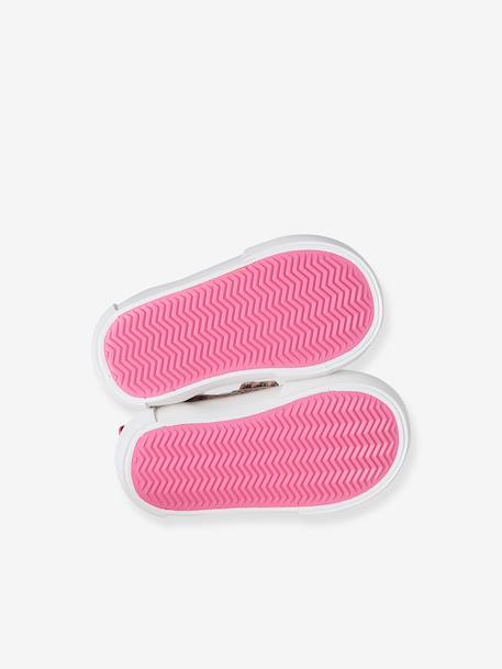 Striped Trainers with Hook-&-Loop Straps printed pink+striped blue 