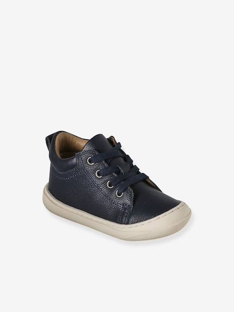 Soft Leather Lace-Up Boots, Designed for First Steps blue+camel+khaki+navy blue+set blue 