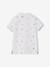 Printed polo shirt for boys ecru+khaki 
