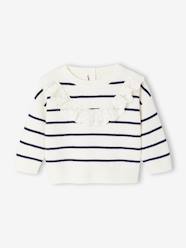 Striped Jumper with Frill Detail for Girls