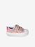 Striped Trainers with Hook-&-Loop Straps printed pink+striped blue 