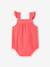 Baby girl's sleepsuit in cotton gauze raspberry pink 