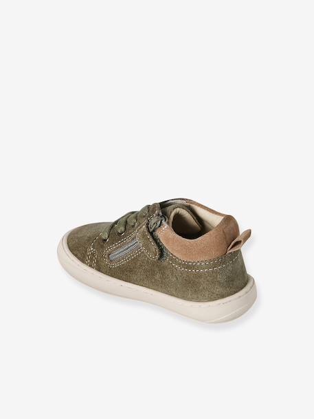 Soft Leather Lace-Up Boots, Designed for First Steps blue+camel+khaki+navy blue+set blue 
