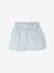Girls' cotton gauze shorts striped blue 