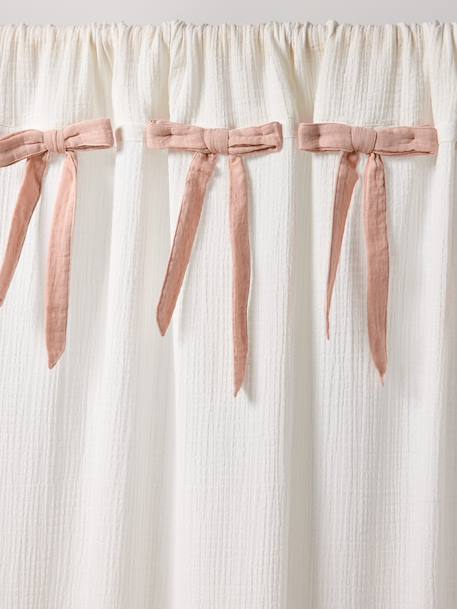 Dim-out cotton gauze tube curtain ecru 