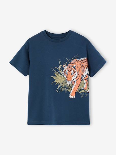 T-Shirt With Fun Motif for Boys aqua green+dusky pink+ocean blue 
