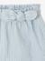 Girls' cotton gauze shorts striped blue 