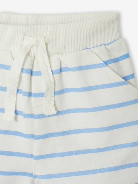 Baby t-shirt and short set striped blue 