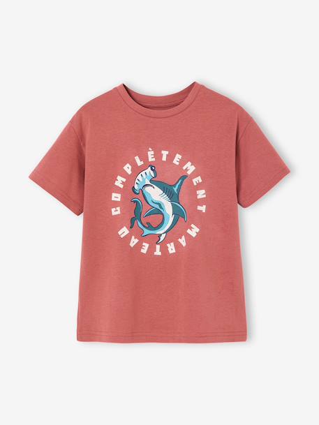 T-Shirt With Fun Motif for Boys aqua green+dusky pink+ocean blue 