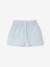 Girls' cotton gauze shorts striped blue 
