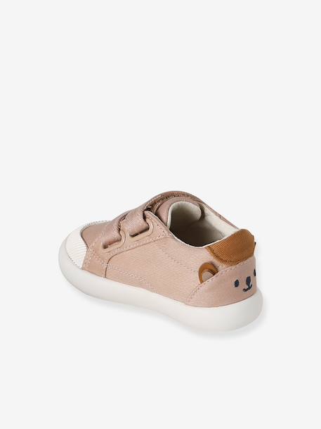 Fabric Trainers with Touch Fasteners, for Baby Boys dark brown+printed beige 
