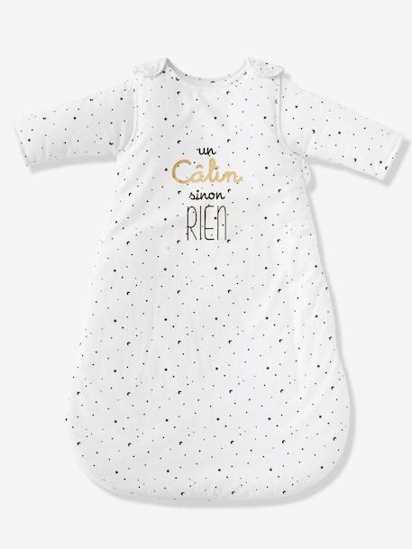 Sleep Bag with Removable Sleeves, UN CÂLIN SINON RIEN White 