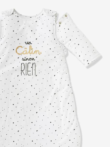 Sleep Bag with Removable Sleeves, UN CÂLIN SINON RIEN White 