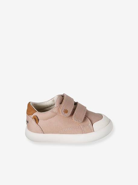 Fabric Trainers with Touch Fasteners, for Baby Boys dark brown+printed beige 