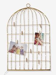 Bedding & Decor-Picture in Light-Up Metal, Bird Cage