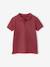 Short Sleeve Polo Shirt, Embroidery on the Chest, for Boys blue+BLUE MEDIUM SOLID WITH DESIGN+Green+pale yellow+terracotta+WHITE LIGHT SOLID WITH DESIGN 