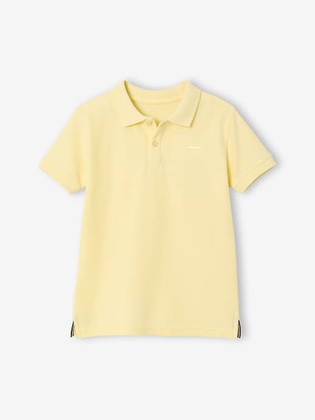 Short Sleeve Polo Shirt, Embroidery on the Chest, for Boys blue+BLUE MEDIUM SOLID WITH DESIGN+Green+pale yellow+terracotta+WHITE LIGHT SOLID WITH DESIGN 