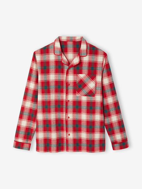 Men's Christmas capsule flannel pyjamas chequered red 