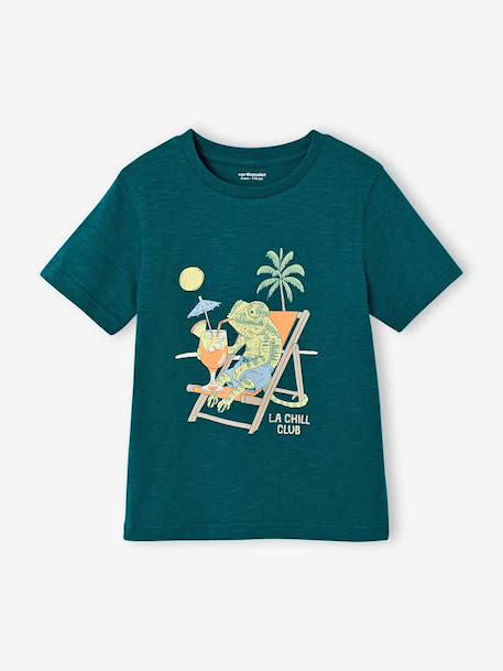 Fun Animal T-Shirt for Boys green+vanilla 