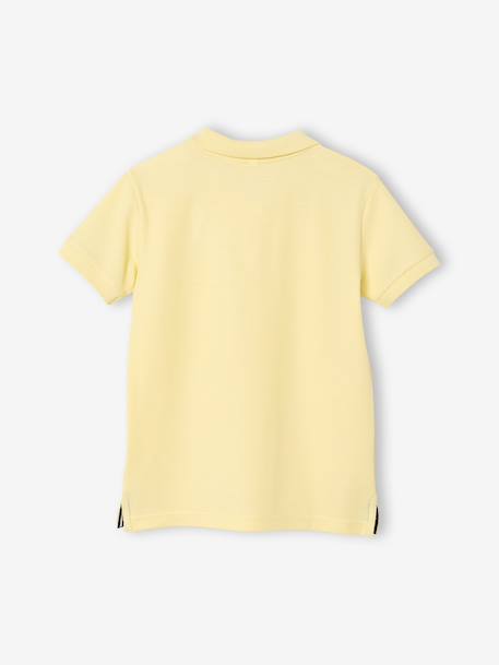 Short Sleeve Polo Shirt, Embroidery on the Chest, for Boys blue+BLUE MEDIUM SOLID WITH DESIGN+Green+pale yellow+terracotta+WHITE LIGHT SOLID WITH DESIGN 