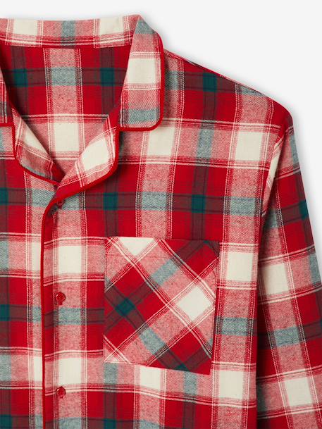 Men's Christmas capsule flannel pyjamas chequered red 