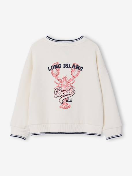 Boy's V-neck sweatshirt ecru 