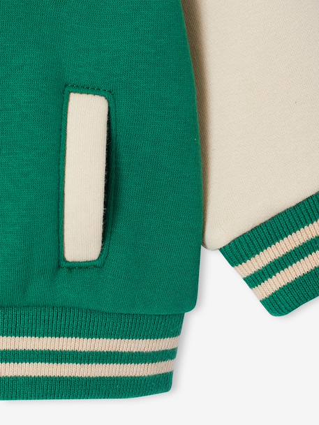 College-Style Jacket in Fleece for Babies green 