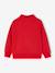 Zipped sweatshirt for boys with a trucker neck fir green+navy blue+red 