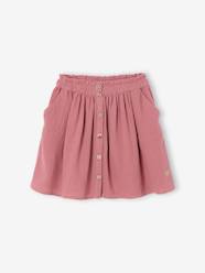 Girls-Coloured Skirt in Cotton Gauze, for Girls