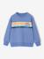 Graphic round neck sweatshirt for boys grey blue+marl white 