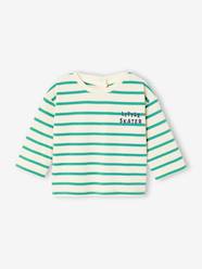 Baby-T-shirts & Roll Neck T-Shirts-T-Shirts-Organic Cotton T-Shirt with Press Studs on the Back, for Babies 