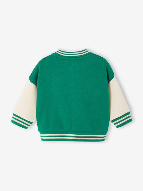 College-Style Jacket in Fleece for Babies green 