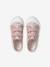 Girls' synthetic trainers with touch 'n' close fastening printed pink 