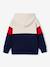 Boys' colour block hooded sweatshirt bordeaux red+red 