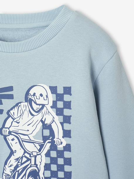 Fancy Sweatshirt for Boys green+marl white+ochre+pale blue 