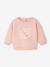 Baby sweatshirt with printed message raspberry pink+rosy+vanilla 
