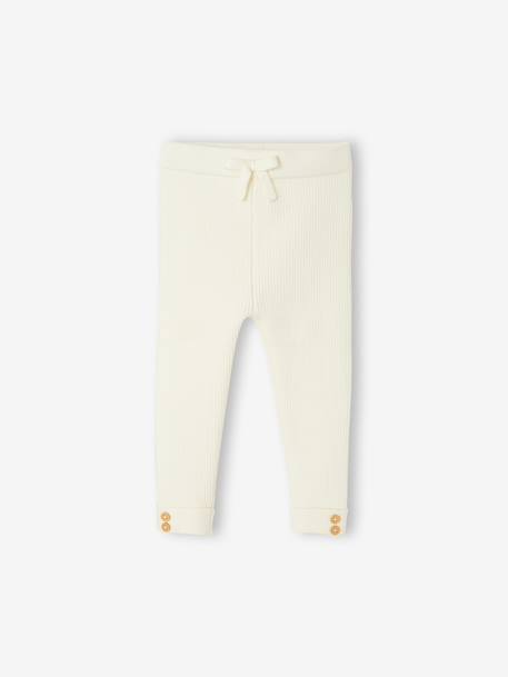 Fine Knit Leggings for Babies Beige+grey green+old rose+vanilla 