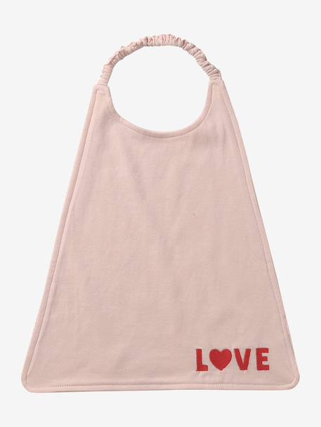 Pack of 3 Large Bibs, Essentials mocha+pale pink+sage green 