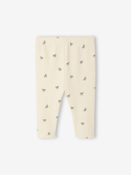 Plain Rib Knit Leggings for Babies sage green+vanilla 