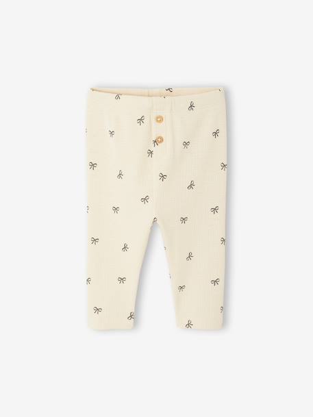 Plain Rib Knit Leggings for Babies sage green+vanilla 