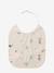 Pack of 2 plasticised baby bibs printed white 