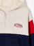 Boys' colour block hooded sweatshirt bordeaux red+red 