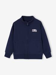 Boys-Zipped sweatshirt for boys with a trucker neck