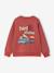 Long Sleeve Sweatshirt with Round Neckline for Boys dusky pink+pastel yellow 