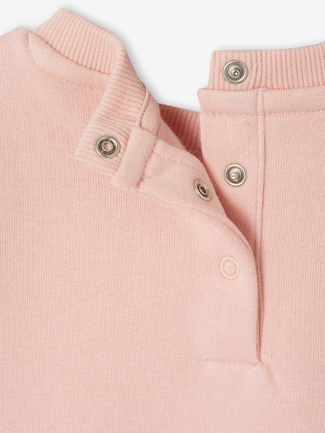 Baby sweatshirt with printed message raspberry pink+rosy+vanilla 